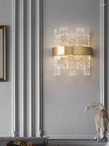 Vägglampor modern kristall antik badrumsbelysning långa sconces matsal uppsättningar LED -ljus för sovrumsläsningslampa