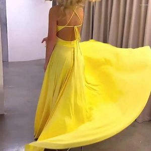 Casual Dresses Backless Dress Elegant Off Shoulder Ball Gown Evening With V Neck Design Women's Formal Prom Maxi For Special