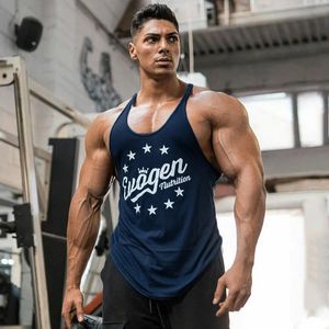 Summer Men Vest Gym Sports Bodybuilding Stretch Cotton Large Size Camisole Outdoor Fitness Stretch Satcheble Sleeveless Top 240327