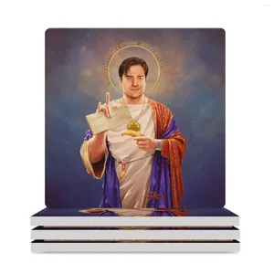 Tapetes de mesa Brendan Fraser Porta-copos de cerâmica (quadrado) Criativo Slate Cute Kitchen Supplies Pot