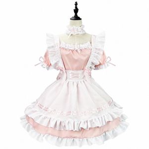 japansk piga uniform härlig tjej student lolita dr cosplay kostym söt söt katt café princial harajuku kawaii underkläder 98tf#