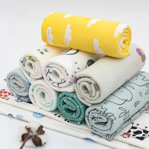 Fabric Summer Fashion Stretchy Dot Rib Printed Cotton Sewing Knit Fabric By Half Yards Dress,Tshirt Jersey Material 100*185cm