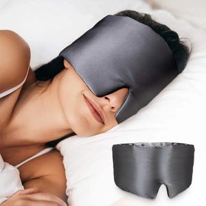 Conjuntos de cama Mulberry Silk Sleeping Mask Eyepatch Bloqueando Light Eyemask Eyeshade Soft Acolchoado Slaapmasker Travel Aid para Sleep Patch