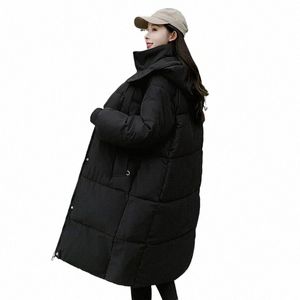 Зимняя куртка женская X-lg утепленное пуховое пальто новые теплые парки с капюшоном корейские свободные пуховики ветрозащитная снежная женская верхняя одежда S7Q0 #