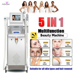 5 I 1 IPL OPT ELIGHT LASER MASKINE Hårborttagning NDYAG LASER TATTOO Removal Epilator rynka borttagning Acne Vaskulär behandling RF Skin Rejuvenation Device Eesthetics