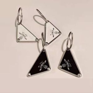 Famous Design Triangle Earrings Mens Earring Hoop Women Triangle Earings Black and White Party Jewelry Ornaments Simple Elegant ZZ