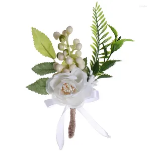 Symulacja kwiatów dekoracyjna Rose Western Wedding Zapasy Bride Kwiat Koreański stanik tkaniny druhny Siostry Ręka