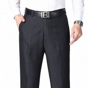 Мужские классические повседневные брюки Свободные прямые брюки Деловые брюки большого размера Формальные брюки Dr U9Uj #