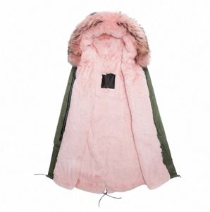 Różowy zimowy faux fur parka męska płaszcza lg w stylu męskiej armii greszczem zielony płaszcz zimowy parkas dla mężczyzny z kapturem u1vo#