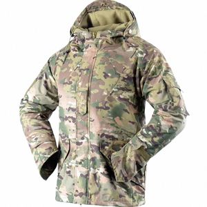 G8 Fleece Jackets Men Winter Warm Military Coats Army Tactical Uniform Retro Camoue Thick Hooded Windbreaker RipStop New B0db#