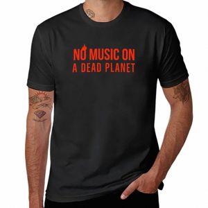 Новые футболки No Music On A Dead Planet, милые топы, простые белые футболки для мужчин P4c1 #