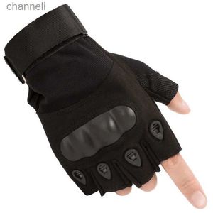 Taktische Handschuhe 2023 Heiße Verkäufe Outdoor Airsoft Sport Half Finger Typ Männer Kampf Schießen Jagd YQ240328