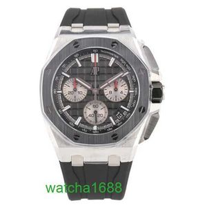 Moissanite AP Wristwatch Royal Oak Offshore Series 26420SO Precision Steel Ceramic Ring Back Transparent Time Mens Fashion Leisure Sports Machinery Watch