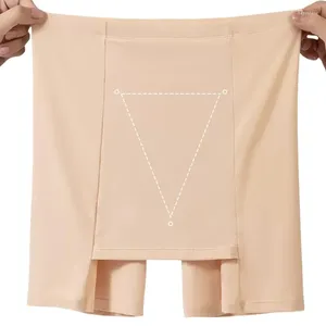Women's Panties Double-layer Safety Pants Ice Silk High Waist Large Size Anti-glare Summer Thin Sliming Leggings Seamless Skirt Shorts Boxer
