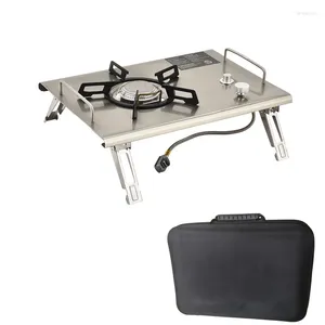 Set di pentole Fornello a gas IGT pieghevole Tavolo da campeggio portatile in acciaio inossidabile ad alta potenza da 4000 W Forno da tavolo portatile per picnic all'aperto