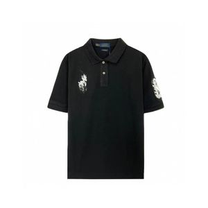 Designer Polo Tops: Męskie koszulki Paul z dużym haftem RL America Rl, Kobiety Letter 3 T-shirts drukowanie polo, letnie swobodne topy z krótkim rękawem