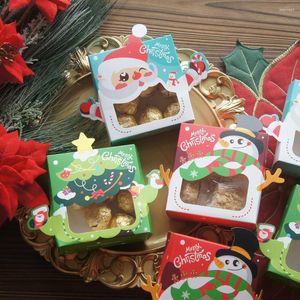 Envoltório de presente 12 Pcs Natal Santa Quer Abraço Design Caixa de Papel Caixas de Embalagem de Doces Embalagem de Chocolate