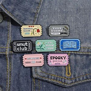 Romantik Lesezeichen Brosche Emaille Pins Buch Club Pin Revers Abzeichen Cartoon Schmuck Geschenk für Lesebegeisterte Großhandel