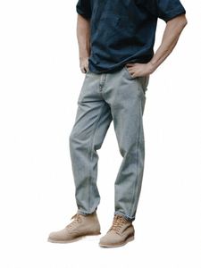 simwood 2024 Spring Summer New Loose Tapered Jeans Men Plus Size Wed Vintage Denim Trousers 60pp#