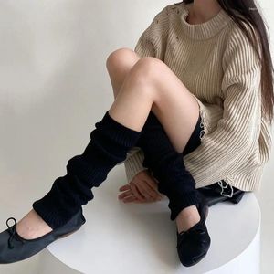 Calzini da donna in lana stile giapponese dolce Harajuku balletto JK calze lunghe sopra i polsini degli stivali al ginocchio streetwear