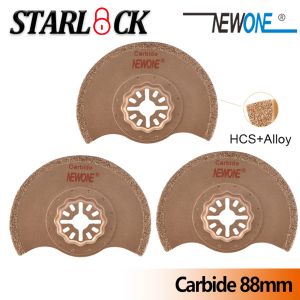 Zaagbladen NEWONE Carbide flush segment Starlock Multi Saw Blade Pack Oscillating Tool Blades for Cutting Out Samages Tile Jointss