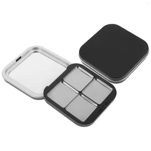 Storage Bottles 2pcs Empty Eyeshadow Magnetic Make Case Box Cosmetics Powder Sample Container For Lipstick Blush ( 4- Grid