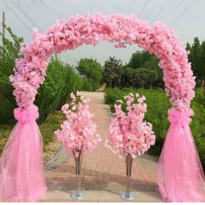 Bakgrund Garden Wedding Stand Arch Decorative Road Lead Decoration Vine Flower Event Party Supplies Outdoor Display