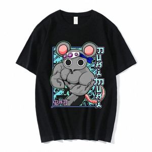 Lustige Manga Muscular Ninja Mäuse Muki Gym T-shirt Anime Dem Slayer Uzui Tengen T-shirt Unisex Cott T Shirts Streetwear k9ht #