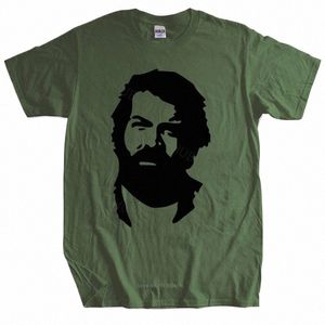 nova fi t-shirt cott tees Designer BUD SPENCER branco manga curta camiseta masculina marca cott t-shirt k3sW #