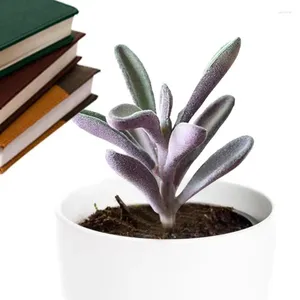 Decorative Flowers Artificial Flocked Succulents Realistic Fake Plants Unpotted Cute Faux For Home Decor DIY Crafting Offices