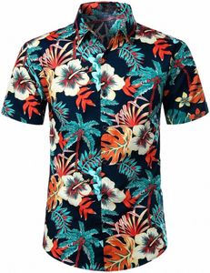 Hawaii Floral Męskie koszule dla mężczyzny odzież kuba wokati streetwear lapel plaż