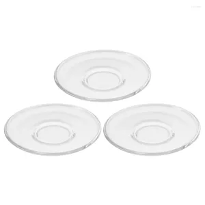 Cups Saucers 3 Pcs Table Decorations Saucer Small Coasters Drinks Dining The Dish Mats Glass Decorative