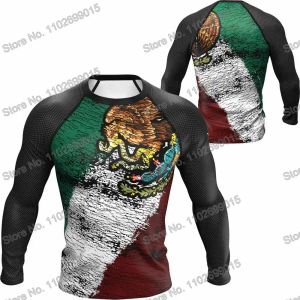 Tragen Sie Mexiko Surfen Taucher T -Shirt enge Langarm -Hautaushutschutz Badebekleidung Männer UV -Schutz Surfkleidung Strand Flohuit Frauen Tops