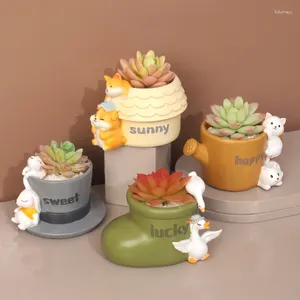 Vases Pot Animal Micro Landscape Small Creative Personality Garden Balcony Potting