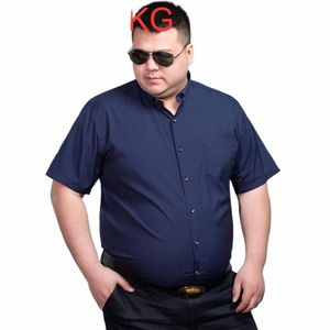 Alta qualidade verão manga curta camisa masculina casamento plus size 10xl 12xl 11xl busin oversize dr escritório formal camisa roxa p34j #