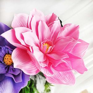 Kopf Blume Lotus Riesige DIY Schaum Hause Hochzeit Party Fotografie Hintergrund Wand Bühne Dekoration Gefälschte Künstliche PE Blumen s