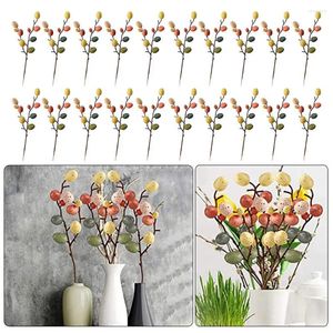 Flores decorativas 1 peça de ovo de páscoa decoração de árvore galho com festa feliz diy suprimentos stri z7v3