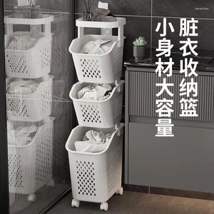 Laundry Bags 3/4 Layer Home Basket Bathroom Modern Multi Functional Storage With Wheels