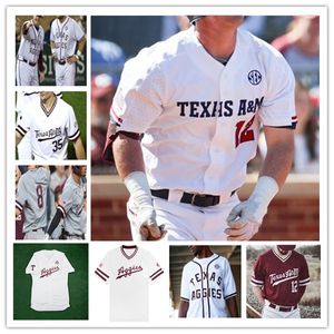 NCAA Koleji Teksas Am Aggies Beyzbol Jersey Jackson Appel Braden Montgomery Jace Laviolette Gavin Grahovac Ali Camarillo Ted Burton Hayden Schott Justin Lamkin 4x