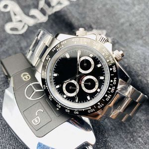 Designer relógios de alta qualidade mens relógio mecânico Lao Jia Yacht Ditong Na Multi Funcional Timing Business Hinery Steel Band Watch