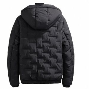 gemütliche trendige verdicken elastische Manschette Jacke Winter Männer Jacke Lg Ärmel Streetwear 56KV #