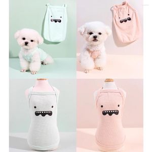 Cão vestuário moda monstro impressão gato e camisa pode ser usado em todas as estações teddy bichon yorkshire confortável bonito roupas para animais de estimação