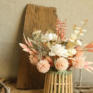 1 Artificial Maskros Flower Family Wedding Home Dandelion Flower Bouquet för Thanksgiving Decoration with Fake Flowers 240322