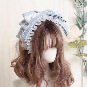 パーティー用品ロリータヘッドドレスヘアピンビッグボウノットヘアバンド女性妖精デイリースウィートヘッドウェアカワイイガールロリコス