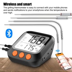 Mätare Tuya Smart BBQ Barbecue Grill Meat Thermometer Tuya Smart Life Mobil App Control BBQ Vattentemperaturmätning