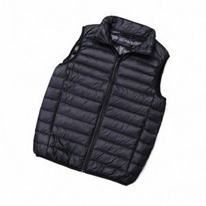 Autumn Winter Men Duck Down Vest 2023 Coat Ultralight Sleewel Puffer Vest Jacket Ultra Thin Lightweight Down Jacket Waistcoat R32L#