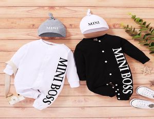 PatPat 2020 Autumn Winter Baby Boy MINI BOSS Jumpsuits with Hat Baby Toddler Girl Boy One Pieces Jumpsuits Baby Clothes 13181940