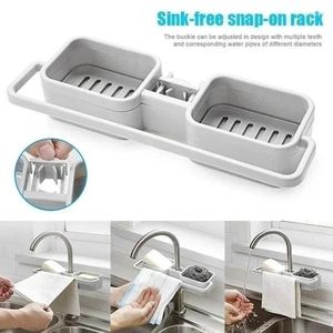 Kitchen Storage Tools Simple Sink Shelf Faucet Drain Dishcloth Basket Hanging Household Convenience Small Accessories