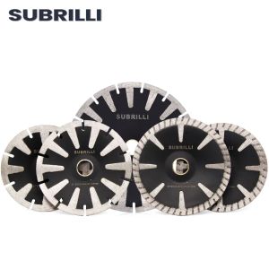 Zaagbladen Subrilli Diamond Saw Saw Blade 115/125/180 mm Zakrzywiony dysk tarczowy Turbo Segmentowe Zęby Ochrona Zęby Płyta diamentowa