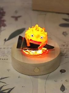 Sculptures Casifer Night Light Flameless Lamp with Button Battery Anime Candle Holder Night Light Kawaii Room Decor Valentine's Day Gifts